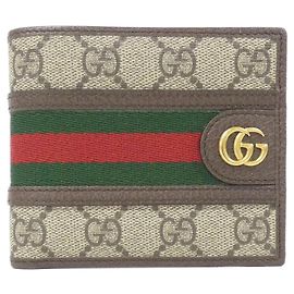 Gucci Ophidia Bi-Fold Wallet Brown Beige