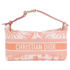 Christian Dior TOILE DE JOUY SOLEIL Nomad Medium Handbag Pouch Orange