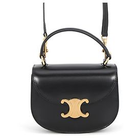 Céline Celine Triomphe Mini Buzas Handbag Black