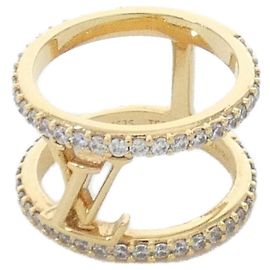 Anello Band LV Iconic Strass Louis Vuitton D'oro