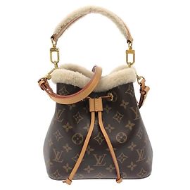 Sac à épaule Louis Vuitton Monogram Neo Noe BB Marron Blanc