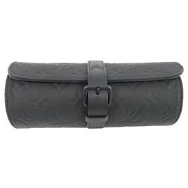 Louis Vuitton Taurillon Monogram Etui 3 Montres Watch Case Black