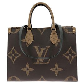 Sac à main Louis Vuitton Monogram Giant OnTheGo MM Marron