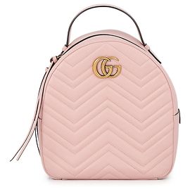 Gucci GG Marmont Leather Backpack Pink