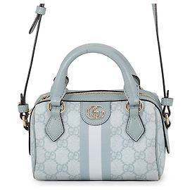 Borsa a tracolla Gucci Ophidia Super Mini Blu chiaro