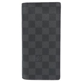 Louis Vuitton Damier Graphite Portefeuille Brazza Wallet Damier ebene