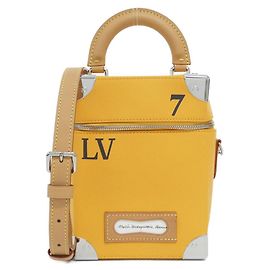 Louis Vuitton Vertical Box Trunk Handbag Golden Yellow
