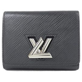 Louis Vuitton Epi Portefeuille Twist Compact Wallet Negro