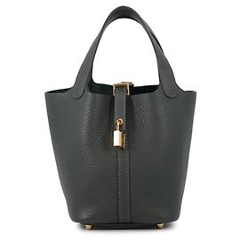 Hermès Bolsa Hermes Picotin Lock PM Verde claro