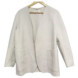 Autre Marque BEIGE ACTON JACKET Wool Collarless Jacket Other Cream