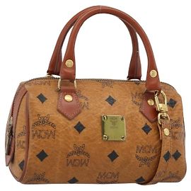 MCM Visetos logogramme Canvas and Leather Braun
