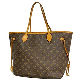 Borsa Tote Louis Vuitton Monogram Neverfull MM Marrone