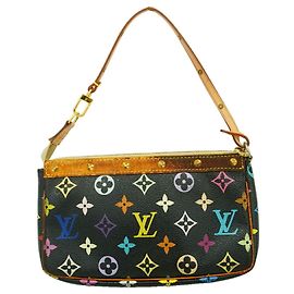 Louis Vuitton Monogram Multicolor Pochette Accessoires Negro
