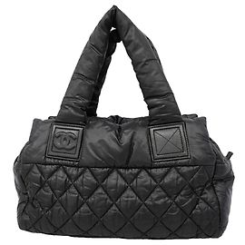 Chanel Coco Cocoon Nylon Tote Bag Black