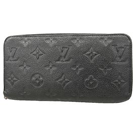 Louis Vuitton Monogram Empreinte Zippy Wallet Negro