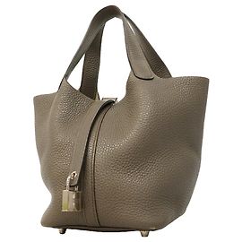 Hermès Bolsa Hermes Picotin Lock PM Cinza