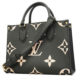 Borsa Louis Vuitton Monogram Empreinte Bicolor OnTheGo PM Nero Beige