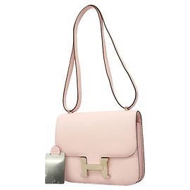 Hermès Borsa a tracolla Hermes Constance Mini Chevre Mysore Rosa