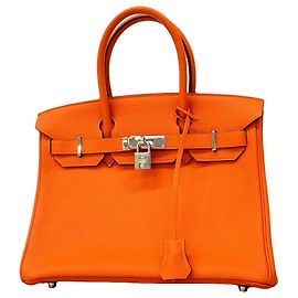 Hermès Hermes Birkin 30 Handbag Orange