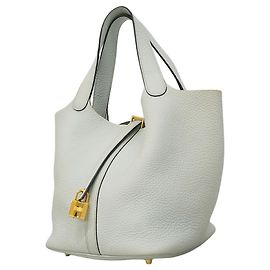 Hermès Bolsa Hermes Picotin Lock MM Azul