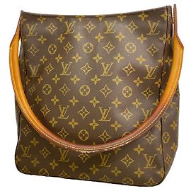 Sac à épaule Louis Vuitton Monogram Looping GM Marron