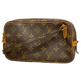 Borsa a tracolla Louis Vuitton Monogram Pochette Marly Bandoulière Marrone