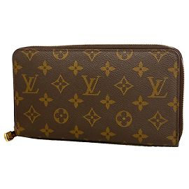 Louis Vuitton Monogram Zippy Organizer Long Wallet Brown