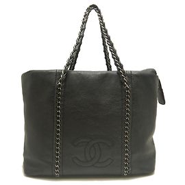 Borsa Tote di lusso con catena Chanel Nero