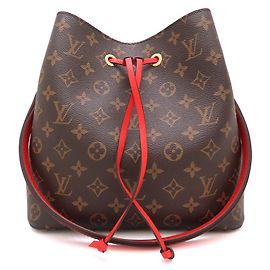 Louis Vuitton Monogram NeoNoe Schultertasche Braun Rot Monogramm