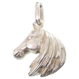 Hermès Hermes Cheval Horse Charm Pendant Silvery