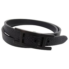 Hermès Hermes Behapi Double Tour Bracelet Black