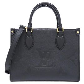 Louis Vuitton Monogram Empreinte OnTheGo PM Handbag Black