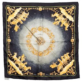 Hermès Hermes Carre 42 COSMOS Seidentuch Schwarz Mehrfarben
