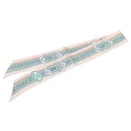 Hermès Lenço Hermes Twilly BRIDE DE COUR Rosa Multicor