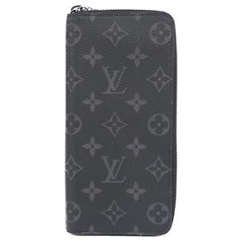 Louis Vuitton Monogram Eclipse Zippy Wallet Vertical Nero