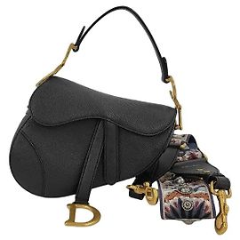 Christian Dior Saddle Leather Mini Preto