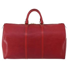 Louis Vuitton Keepall Epi 50 Rouge