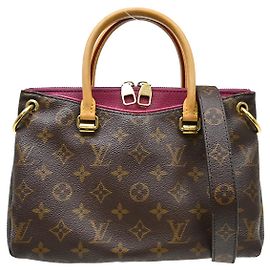 Borsa Louis Vuitton Pallas Tote Monogram Canvas with Leather BB Marrone