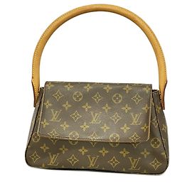 Borsa a tracolla Mini Looping Monogram Louis Vuitton Marrone