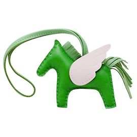 Hermès Hermes Rodeo Charm PM Pegasus Keychain Rosa Verde