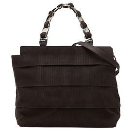 Salvatore Ferragamo Vara Chain Handbag Dark brown