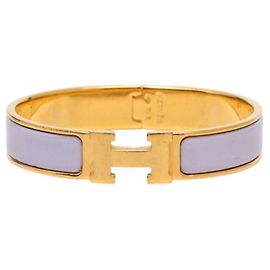 Bracelet Hermès Click H PM Doré Violet