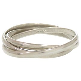 Tiffany & Co. Heavy Trinity Triple Bangle in Sterling Silver 925 Silvery