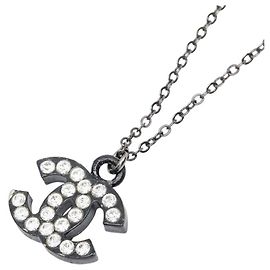 Collana Chanel Coco Mark Nero Argento