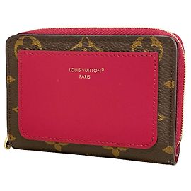 Louis Vuitton Monogram Portefeuille Lou Wallet in Fuchsia Fucsia