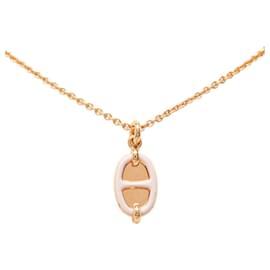 Hermès Hermes Mini Maillon PM Necklace Pink Golden