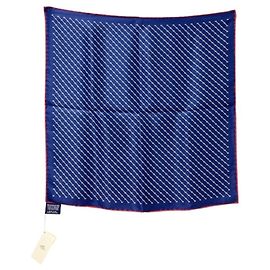 Hermès Hermes Carre 45 H Geometric Schal Rot Marineblau