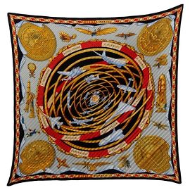 Hermès Pañuelo de seda plisado Hermes Carre 70 Rêves d'Espace Multicolor