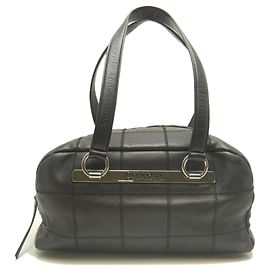 Borsa Chanel Chocolate Bar Mini Boston Bag Nero
