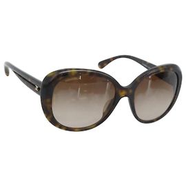 CHANEL Sunglasses plastic Brown CC Auth bs36570 Brown